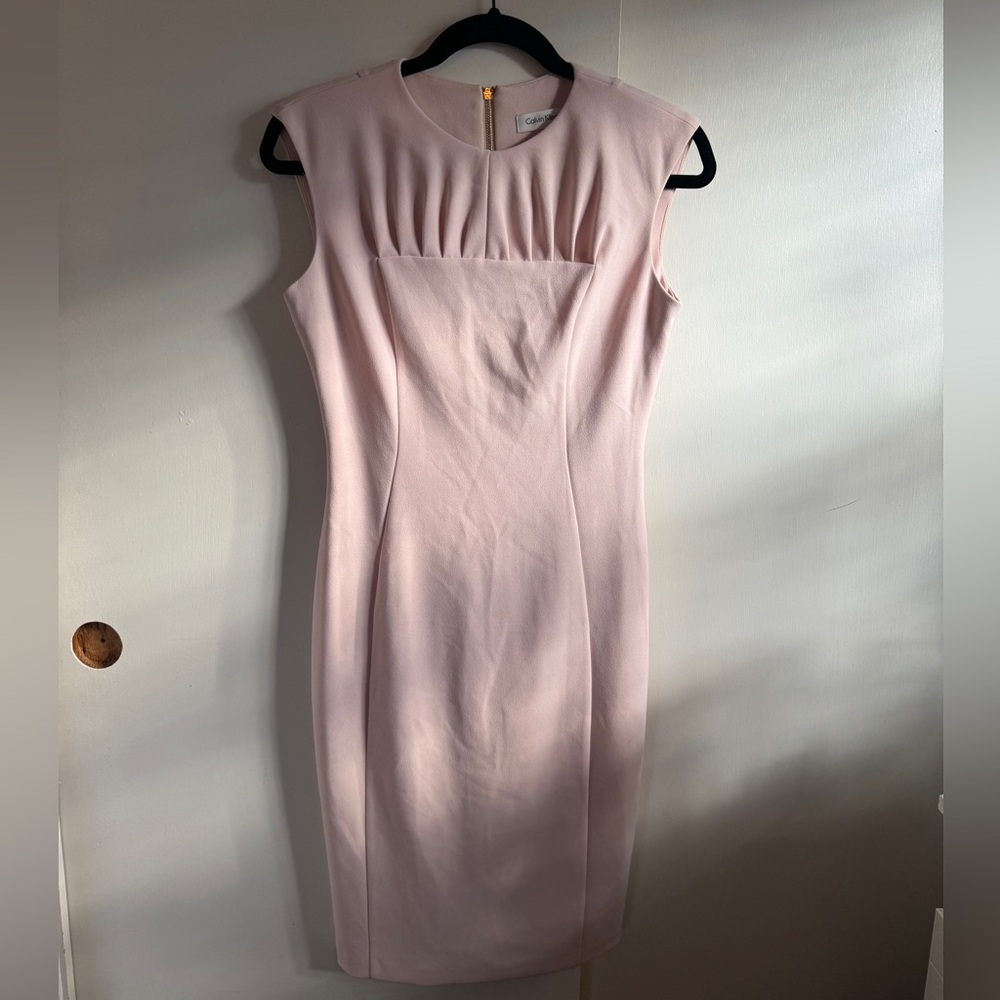 Light pink Calvin Klein sheath dress